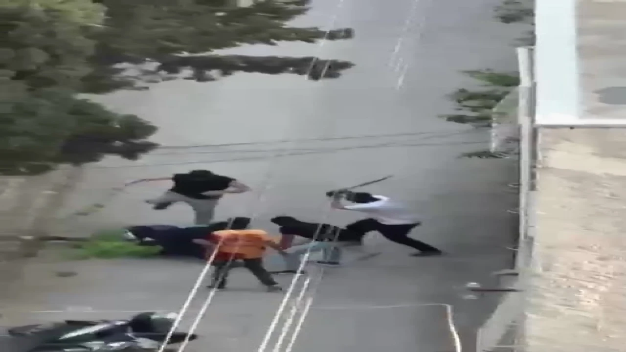 Kar maskeli şahıslar dehşet saçtı: Bir kişiyi sopayla dövüp kaçtılar