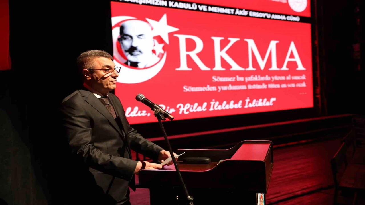 Mersinde İstiklal Marşının kabulünün 104. yılı kutlandı