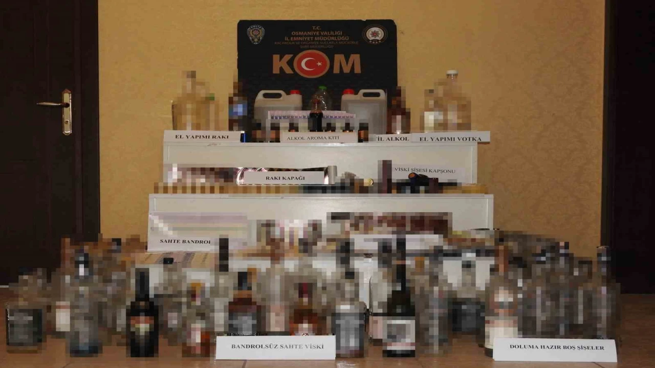 Osmaniyede kaçak ve sahte alkol operasyonu:3 tutuklama