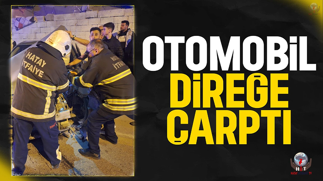 Otomobil aydınlatma direğine çarptı: 2 yaralı