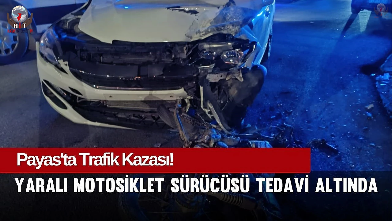 Otomobille çarpışan motosikletin sürücüsü yaralandı