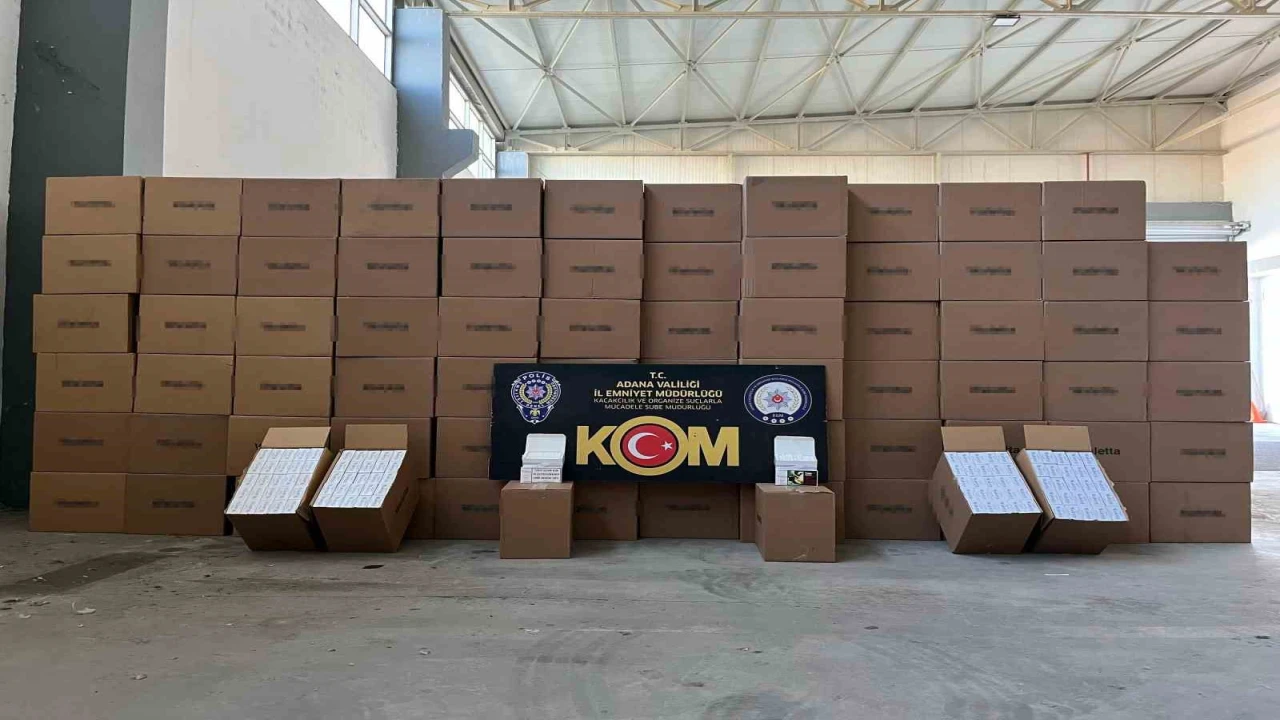 Adanada 5 milyon TL değerinde kaçak makaron ele geçirildi