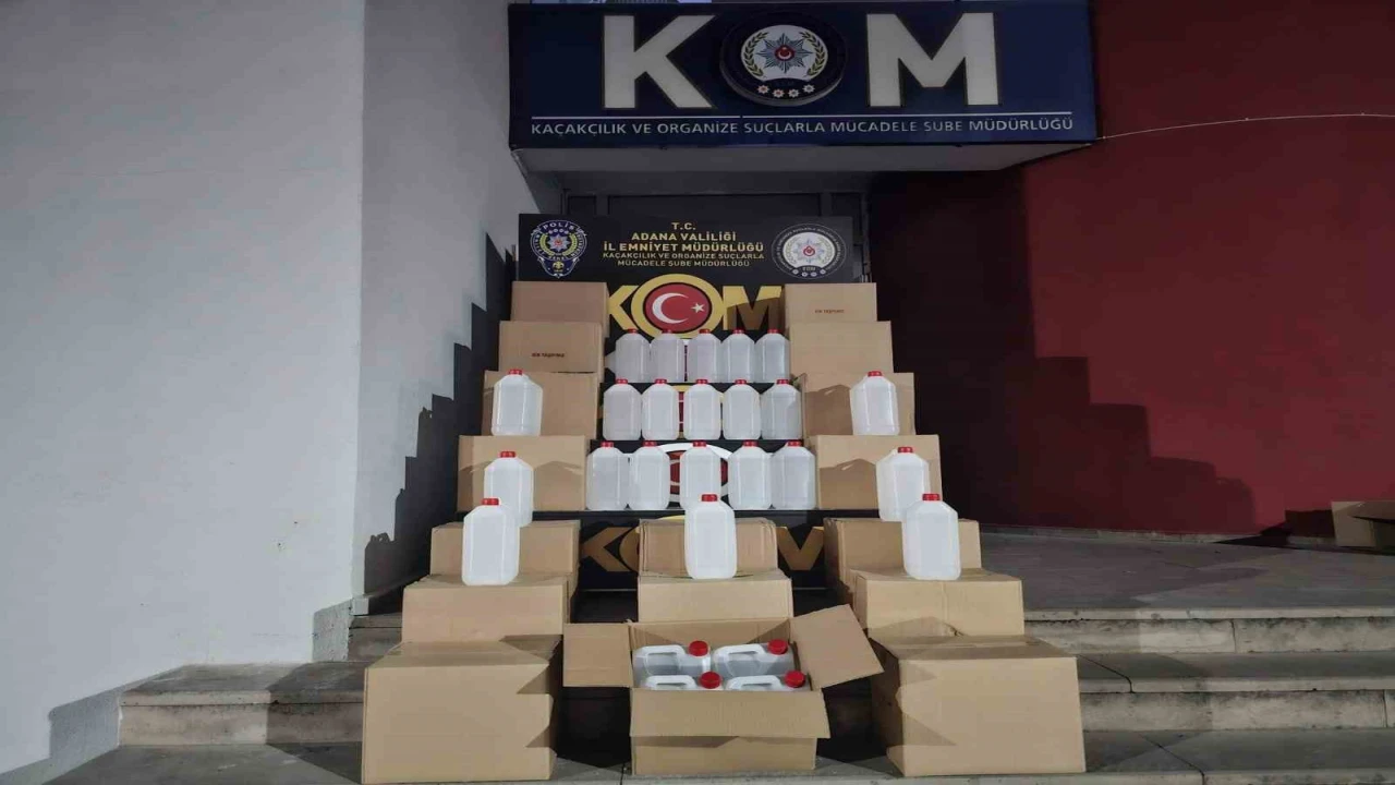 Adanada 980 litre sahte içki ele geçirildi: 2 gözaltı