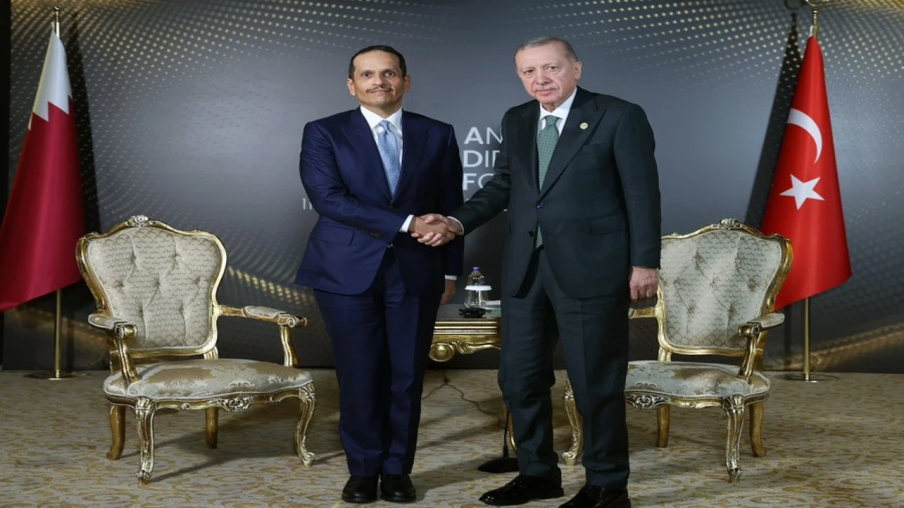 Cumhurbaşkanı Erdoğan, Katar Başbakanı El Saniyi kabul etti