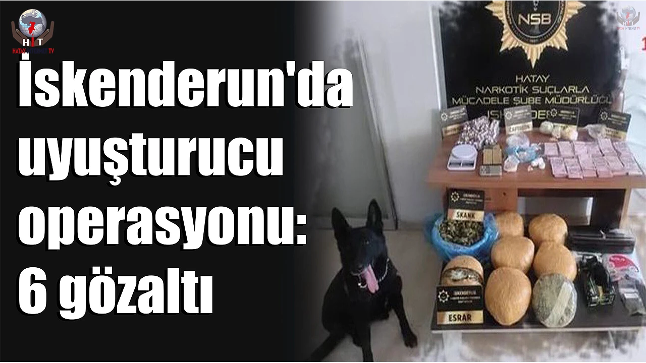 Dörtyolda uyuşturucu operasyonu: 6 gözaltı