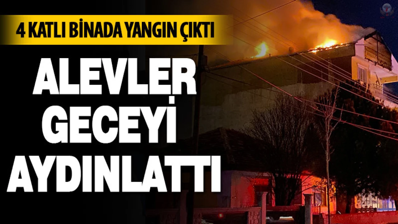 Hatayda 4 katlı binada yangın