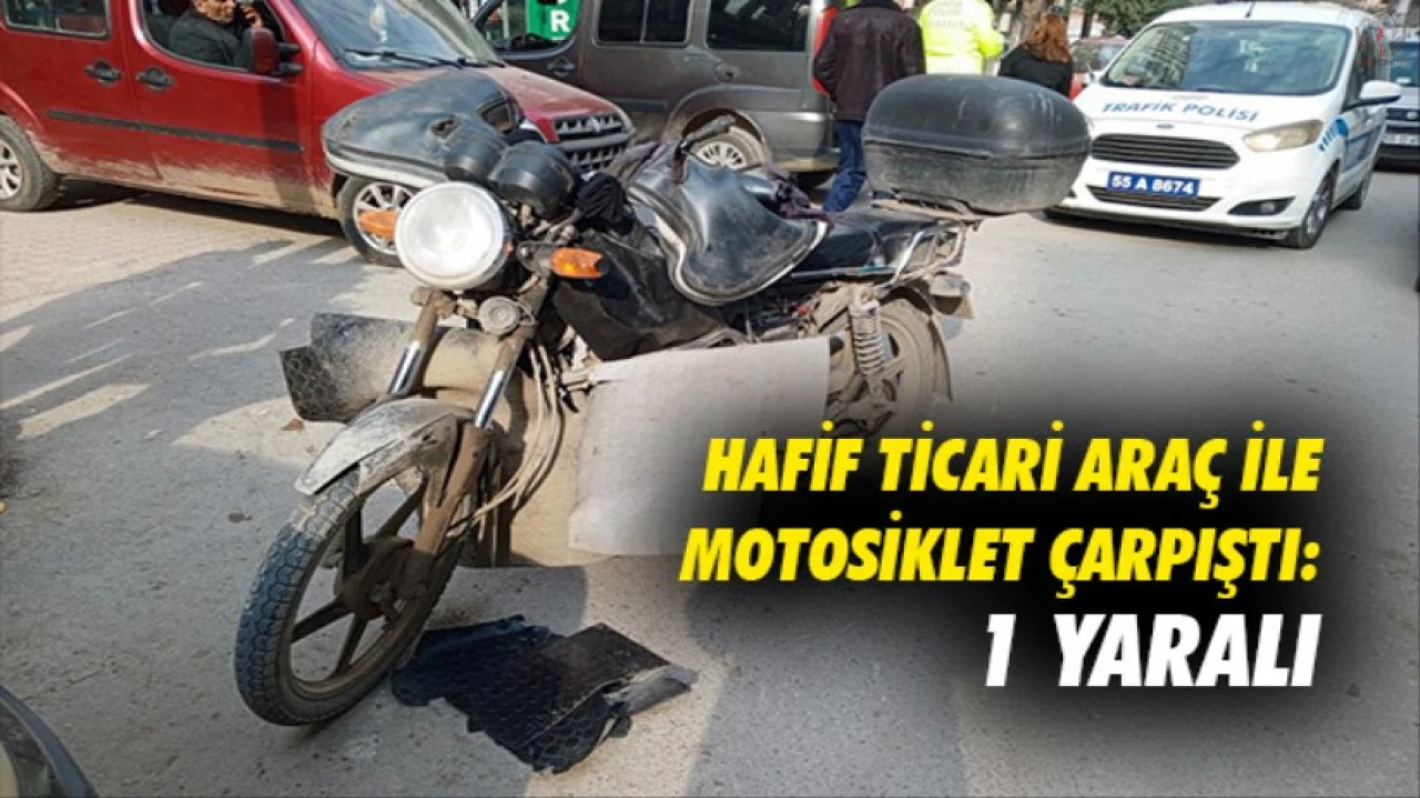 Hatayda hafif ticari araç ile motosiklet çarpıştı: 1 yaralı