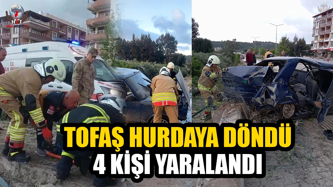 Hurdaya dönen Tofaştaki 4 kişi yaralandı