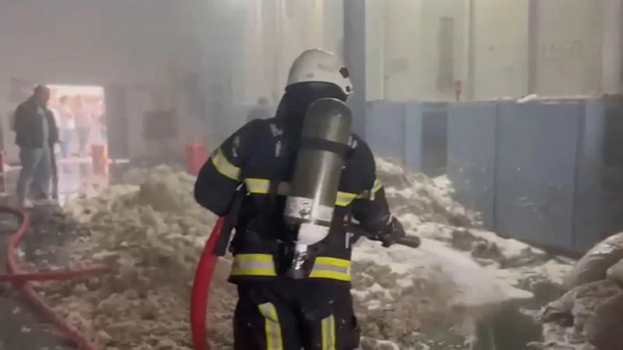 Kahramanmaraşta fabrika yangını