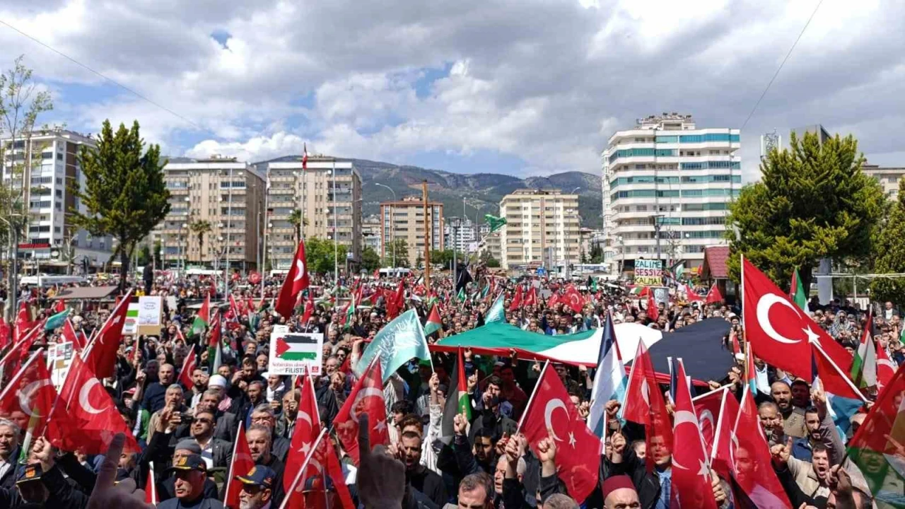 Kahramanmaraşta Filistine destek yürüyüşü