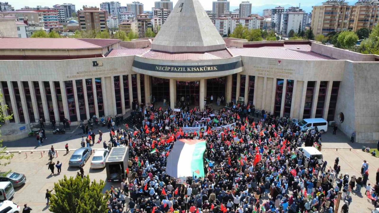 Kahramanmaraştan Filistinlilere destek yürüyüşü