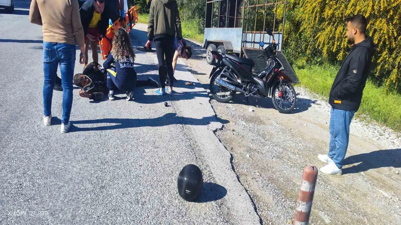 Manavgatta motosiklet kazası: 1 yaralı