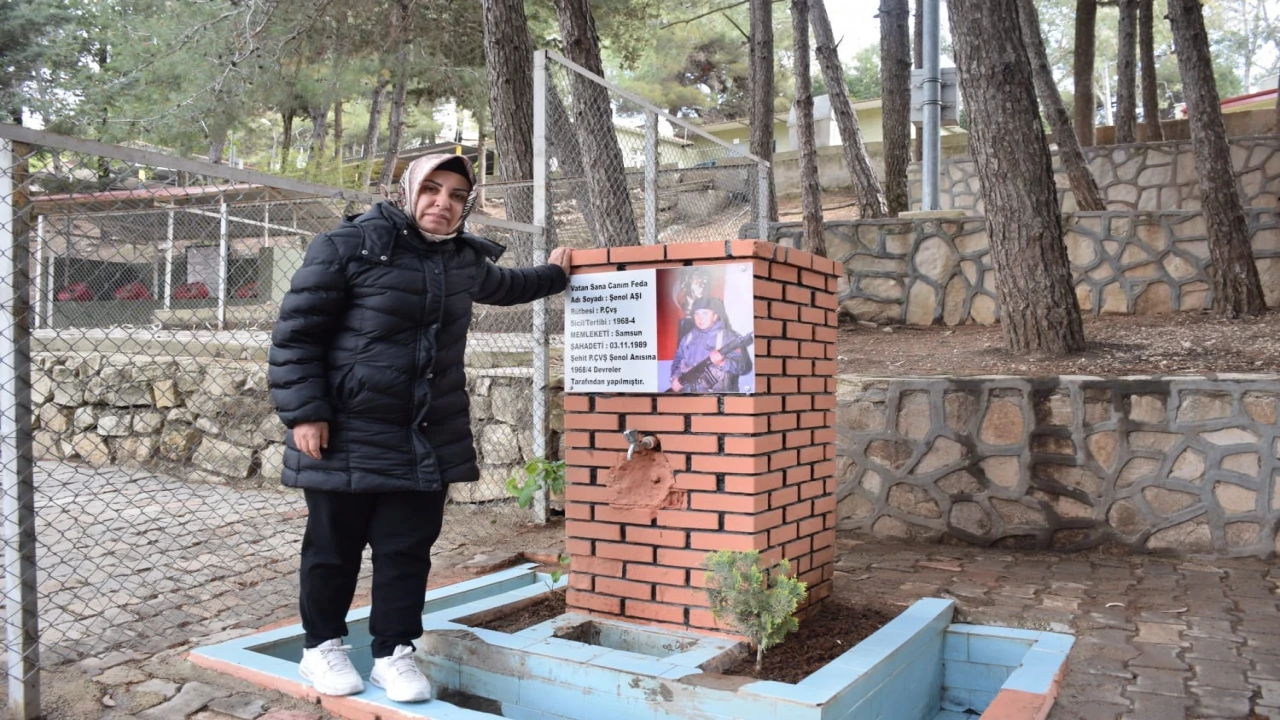 Şehit kardeşi ağabeyinin isminin verildiği çeşmeden 36 yıl sonra su içti