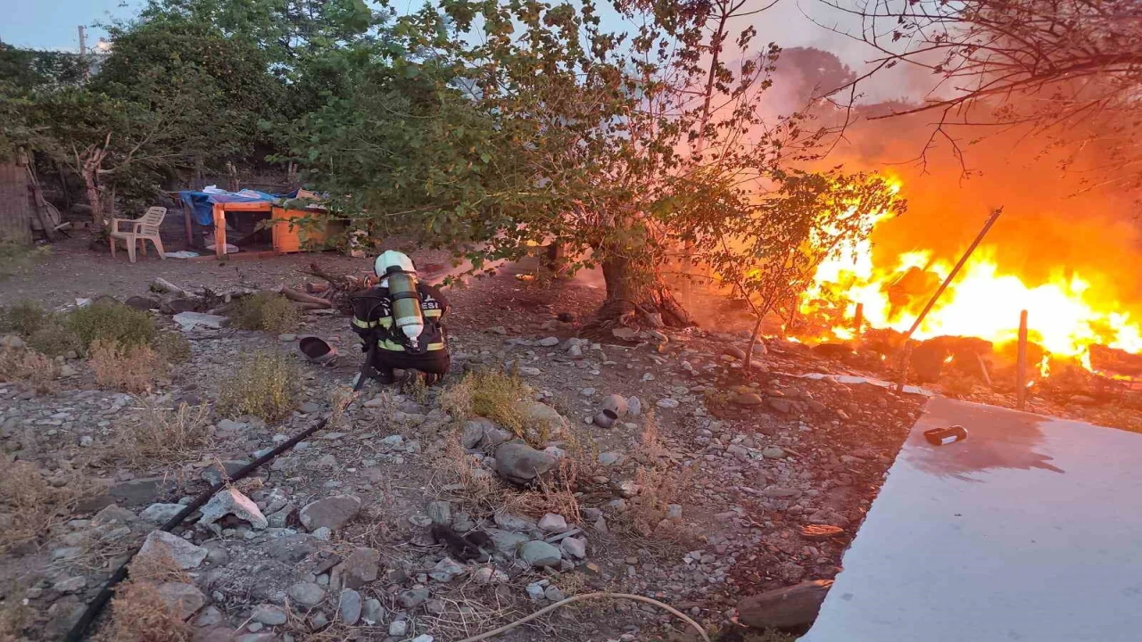 Tüpün patladığı yangın korkuttu