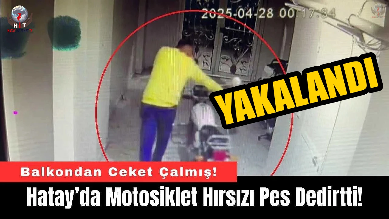 Apartmandaki motosikleti ve balkonda asılı ceketi çalan hırsız yakalandı
