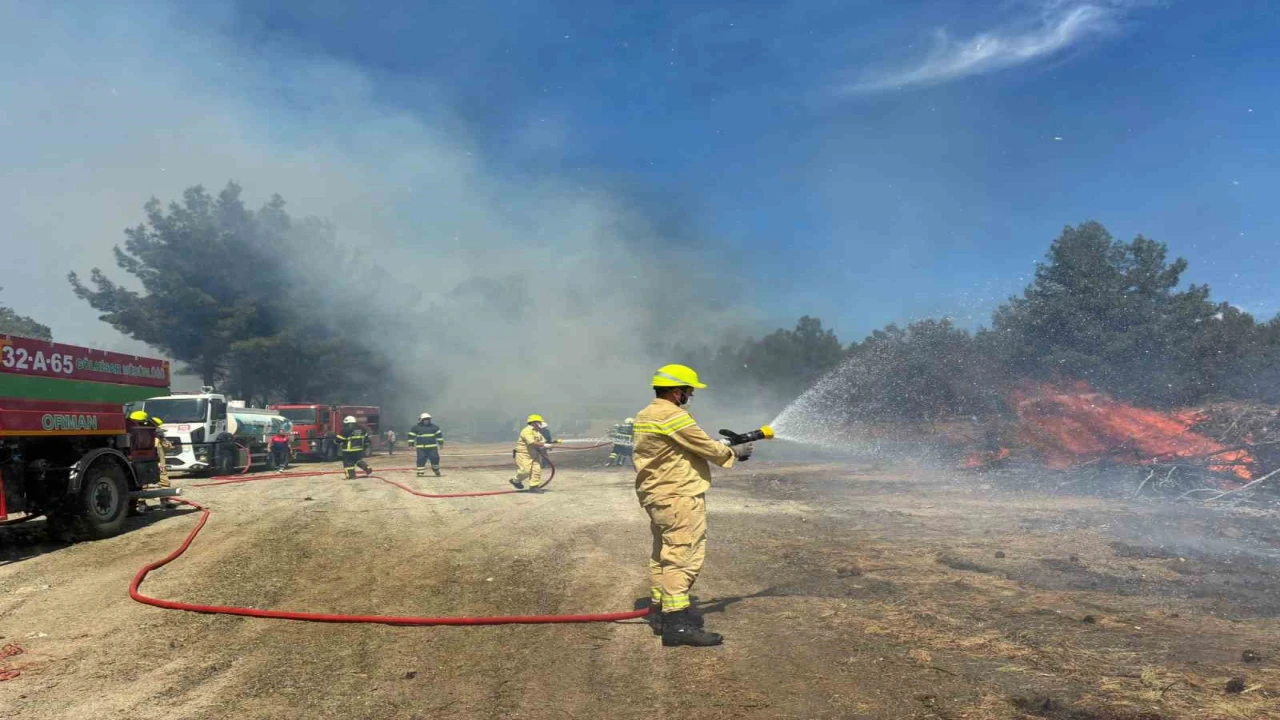 Burdurda gerçeğini aratmayan orman yangını tatbikatı