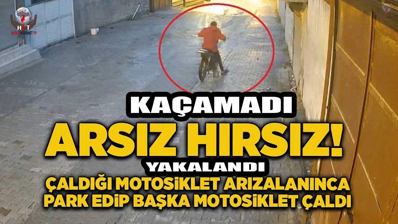 Çaldığı motosiklet arızalanınca park edip, başka motosiklet çalan hırsız polisten kaçamadı