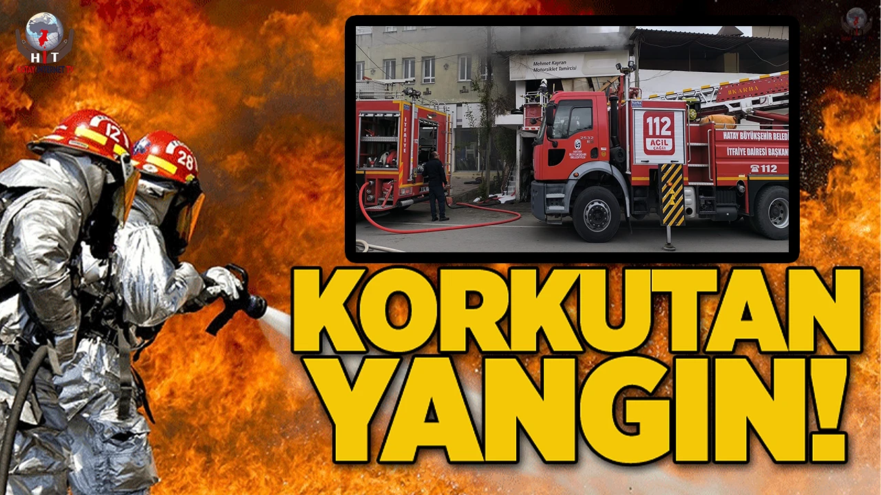 Dörtyolda korkutan yangın