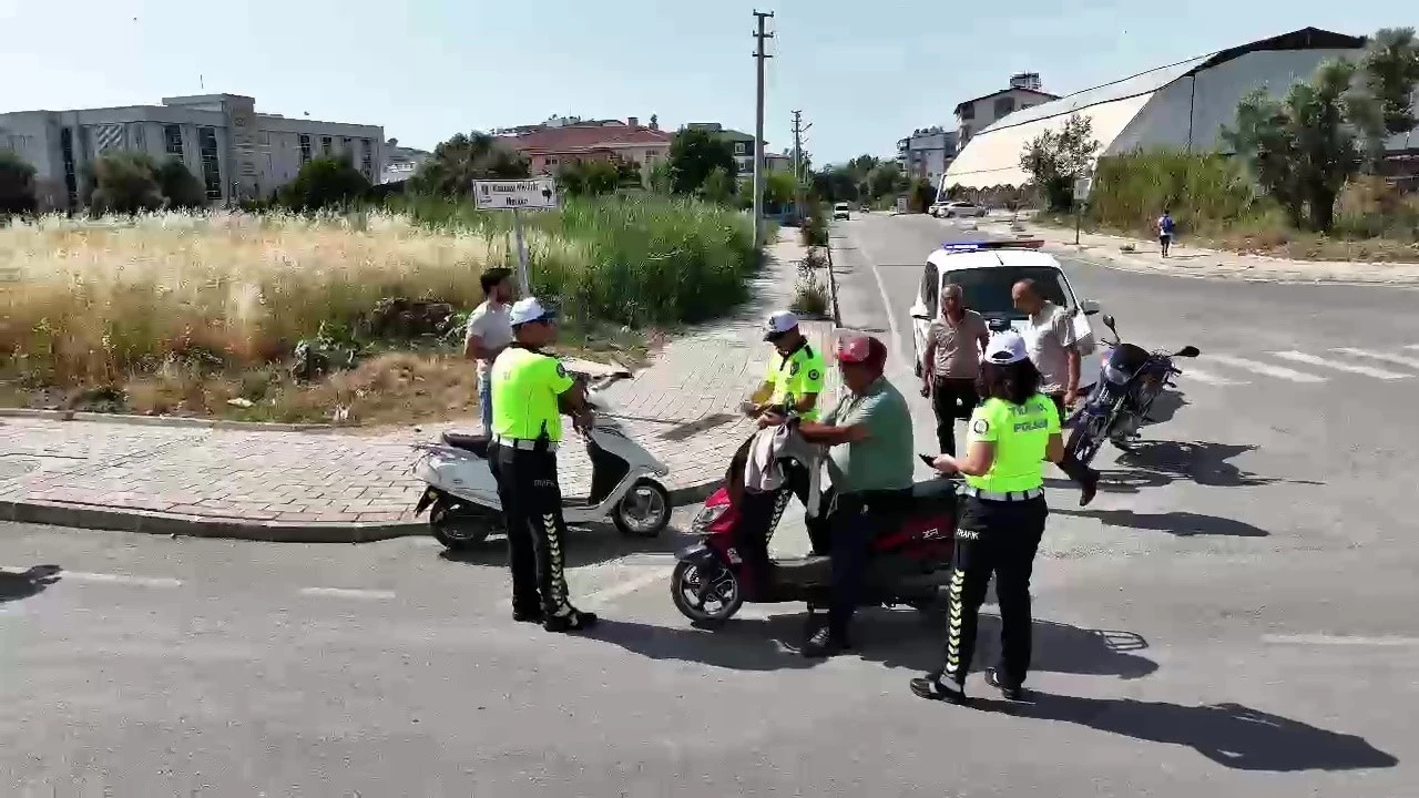 Gazipaşada polis ve jandarmadan hava ve kara destekli denetim