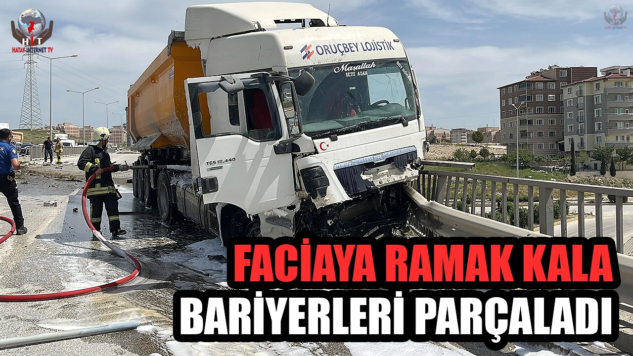Hatay'da hafriyat kamyonu kazası