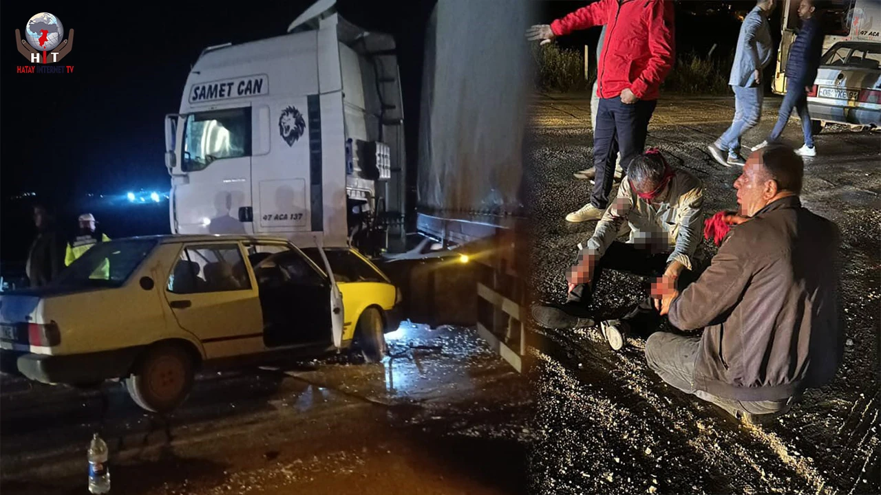Hatay’da kazada Fiat Tofaş hurdaya döndü: 2 yaralı