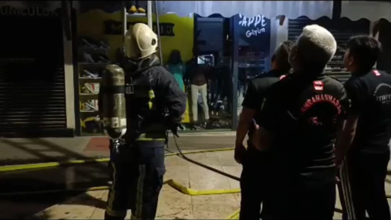 Kahramanmaraşta iş yeri yangını