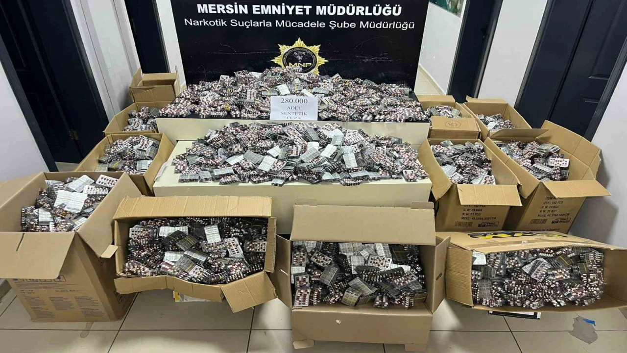 Mersinde uyuşturucuyla mücadele: 280 bin adet hap ele geçirildi