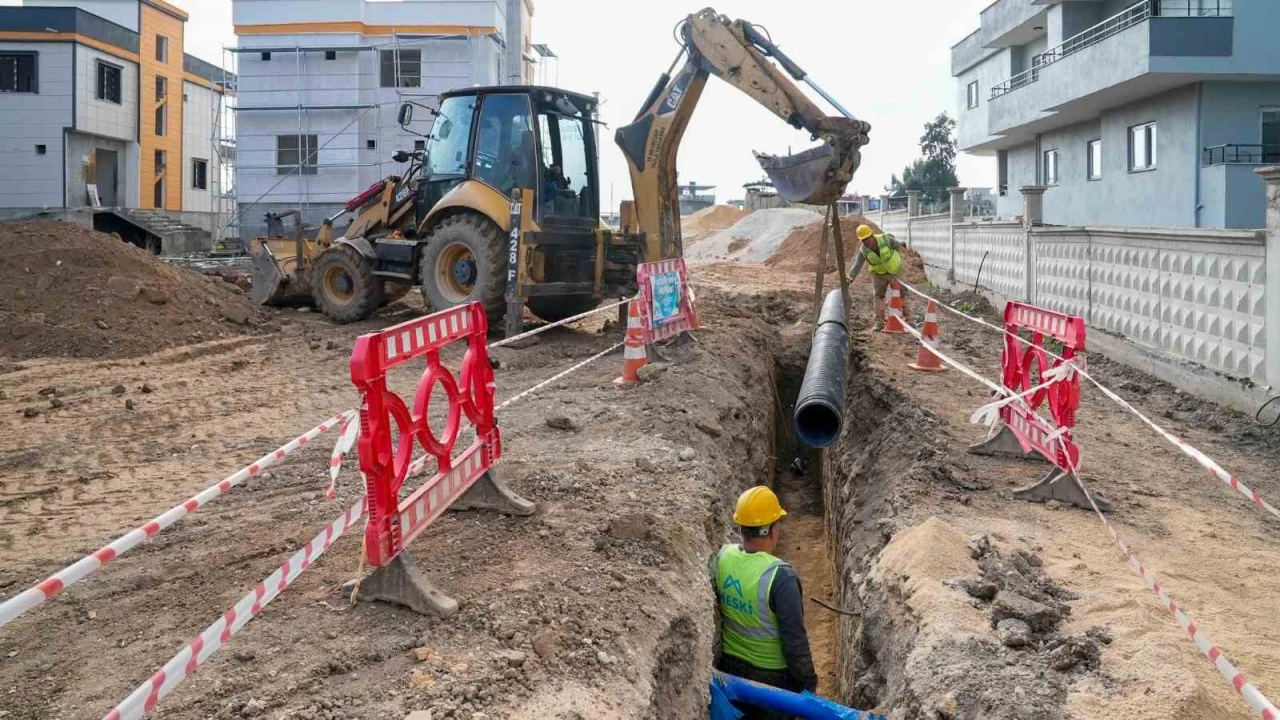 MESKİ Tarsusta yeni yerleşim bölgelerine atık su altyapısı kazandırdı