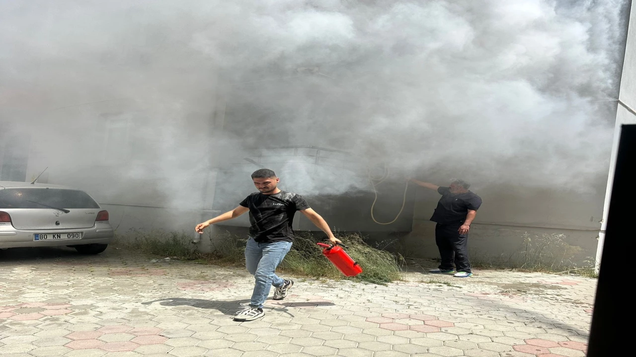 Osmaniyede evde çıkan yangın paniğe neden oldu