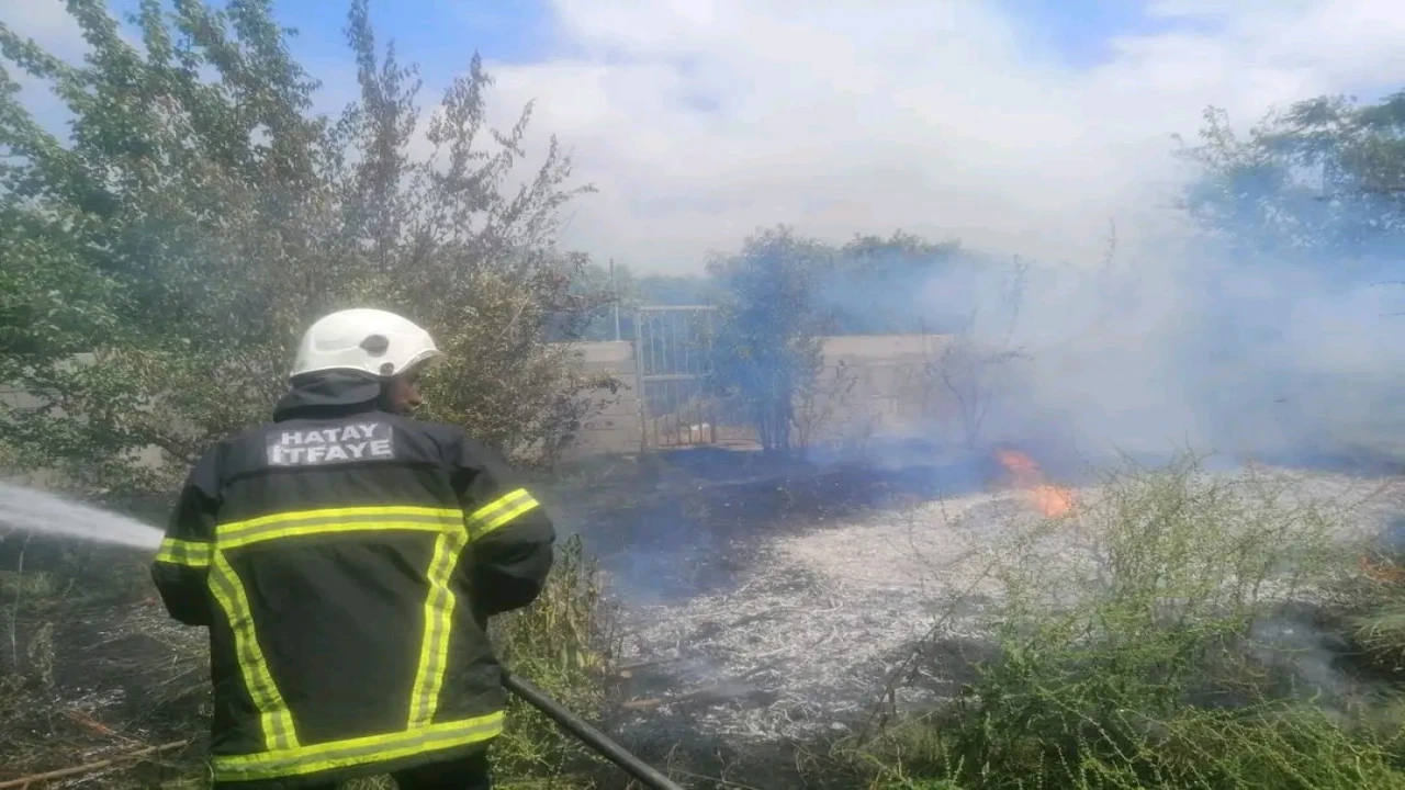 Samandağda bahçe yangını