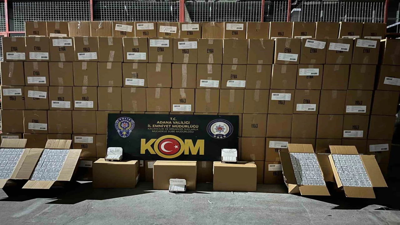 Adanada 6 milyon 500 bin makaron ele geçirildi