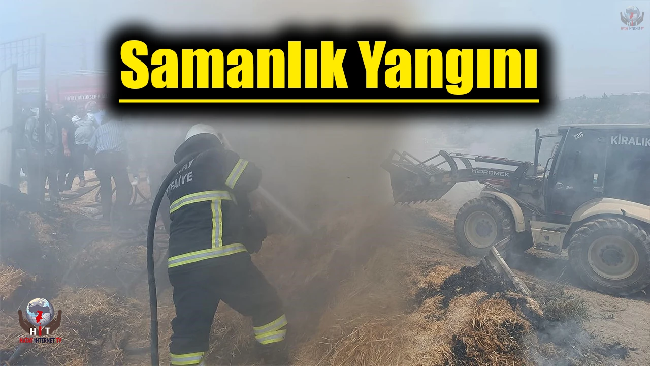 Altınözünde samanlık yangını