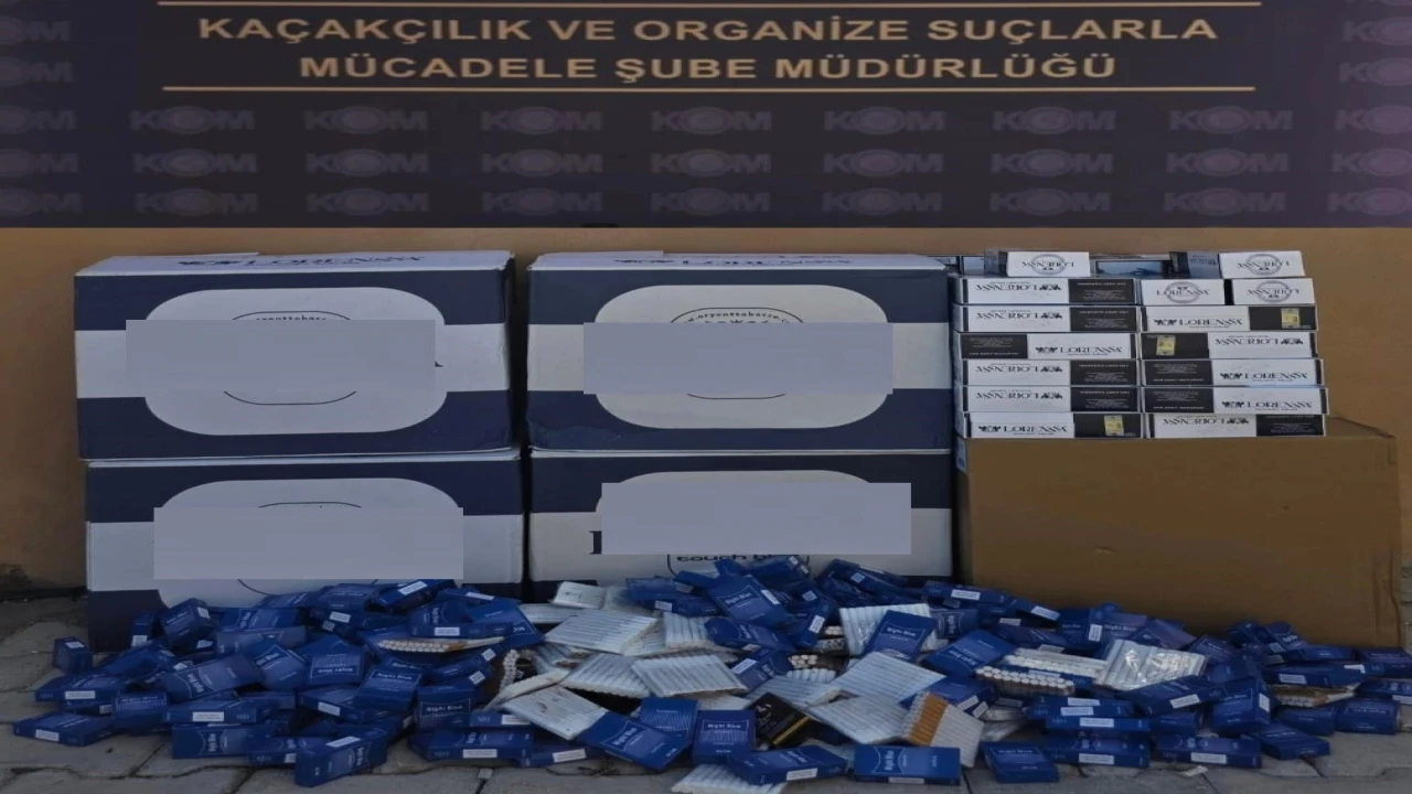 Anamurda 66 bin adet kaçak makaron ele geçirildi