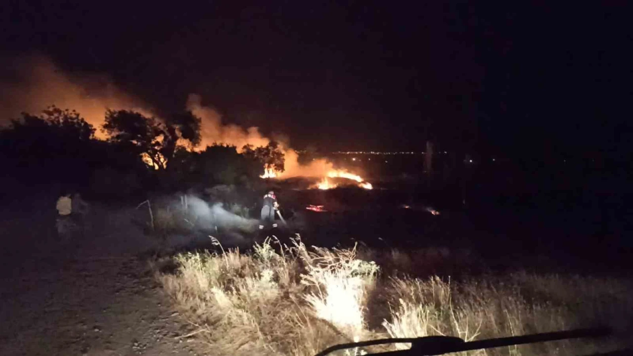 Burdurda gece çıkan yangında 30 dönüm alan yandı