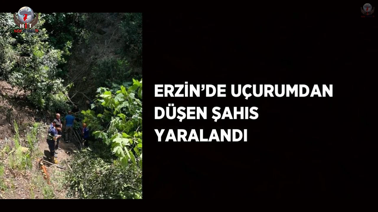 Erzinde uçurumdan düşen şahıs yaralandı