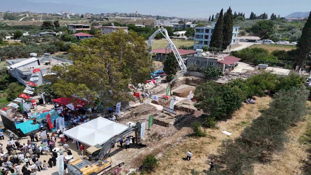 Hataya 3 dilde eğitim verecek olan kreşin inşası için temel atıldı