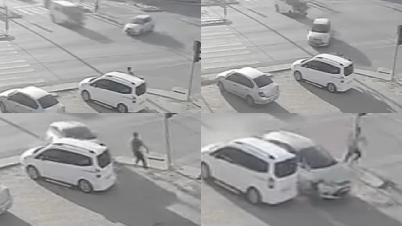 İki ayrı kazada saniselerle ölümden kurtuluş: O anlar kamerada