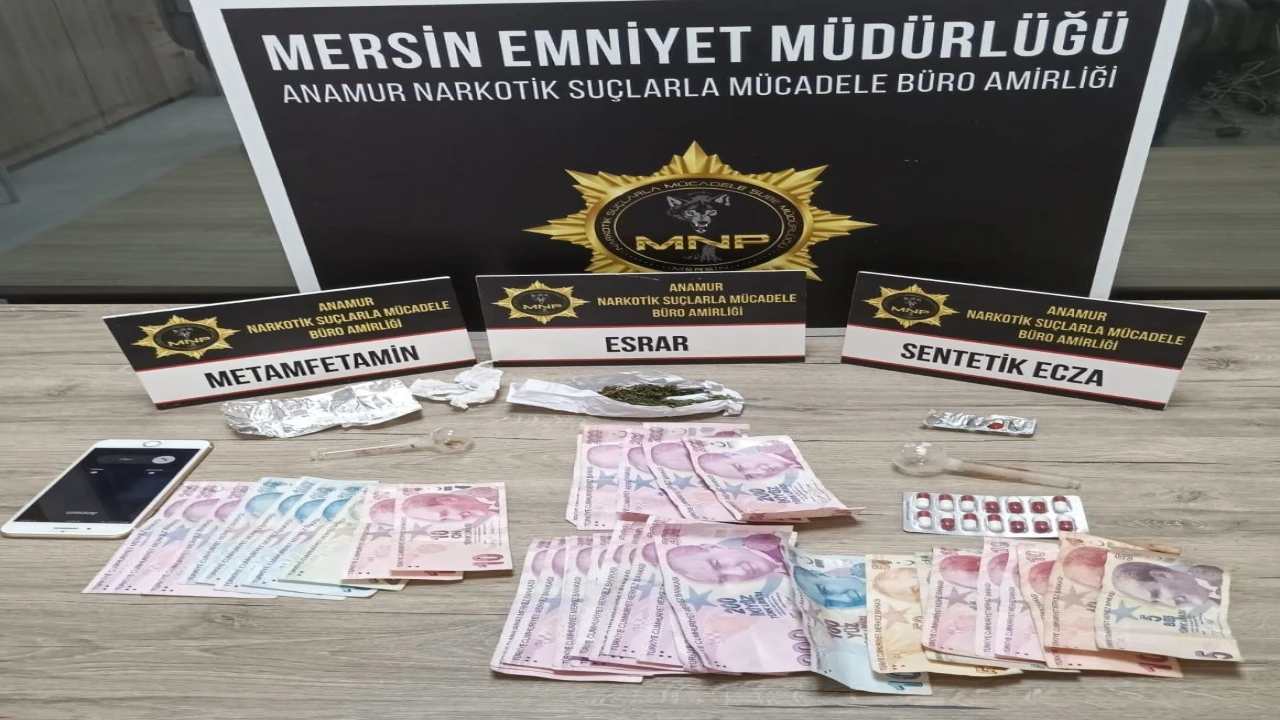 Mersin Anamurda uyuşturucu ile mücadele 3 şüpheli yakalandı