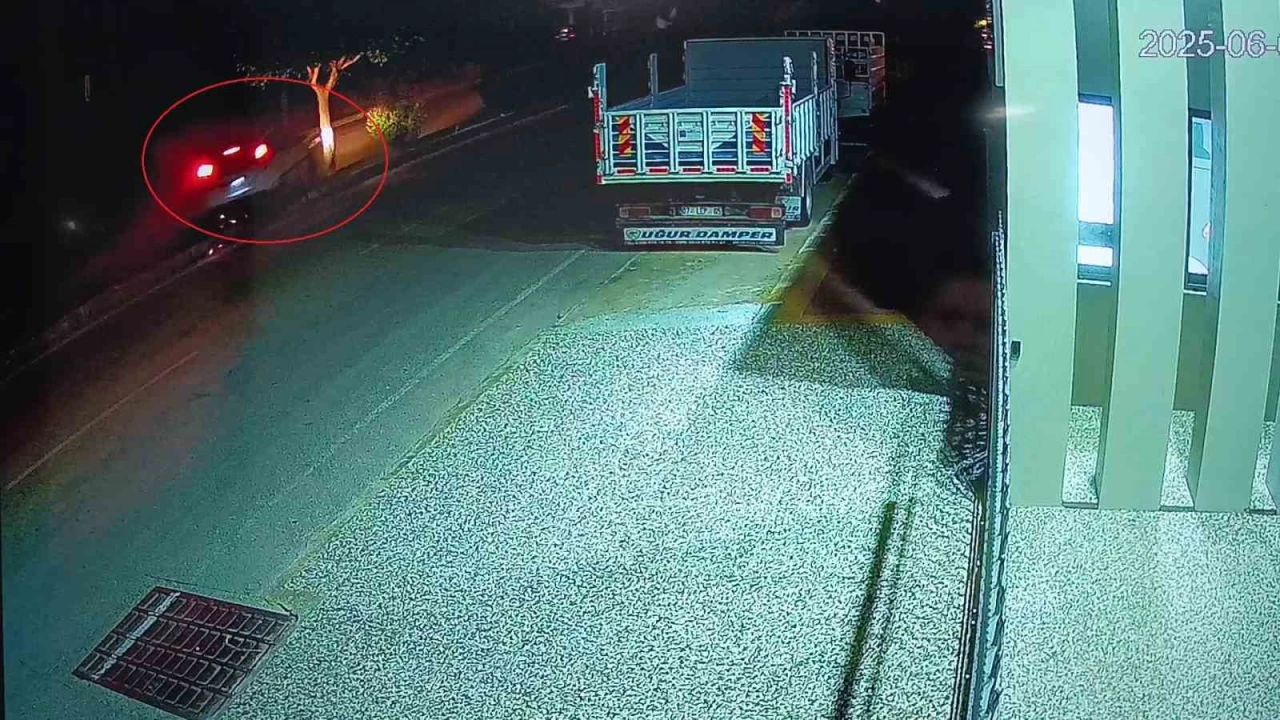 Otomobil refüjdeki ağaca çarptı, sürücü yaralandı