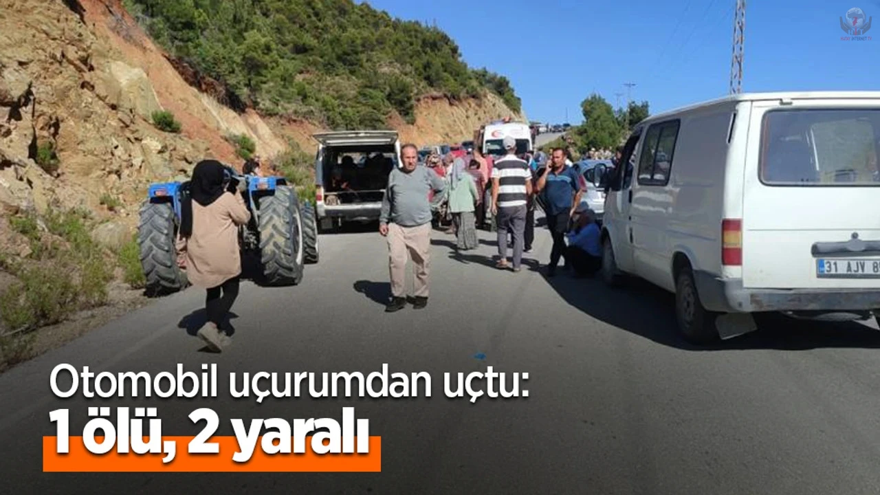 Otomobil uçurumdan uçtu: 1 ölü, 2 yaralı