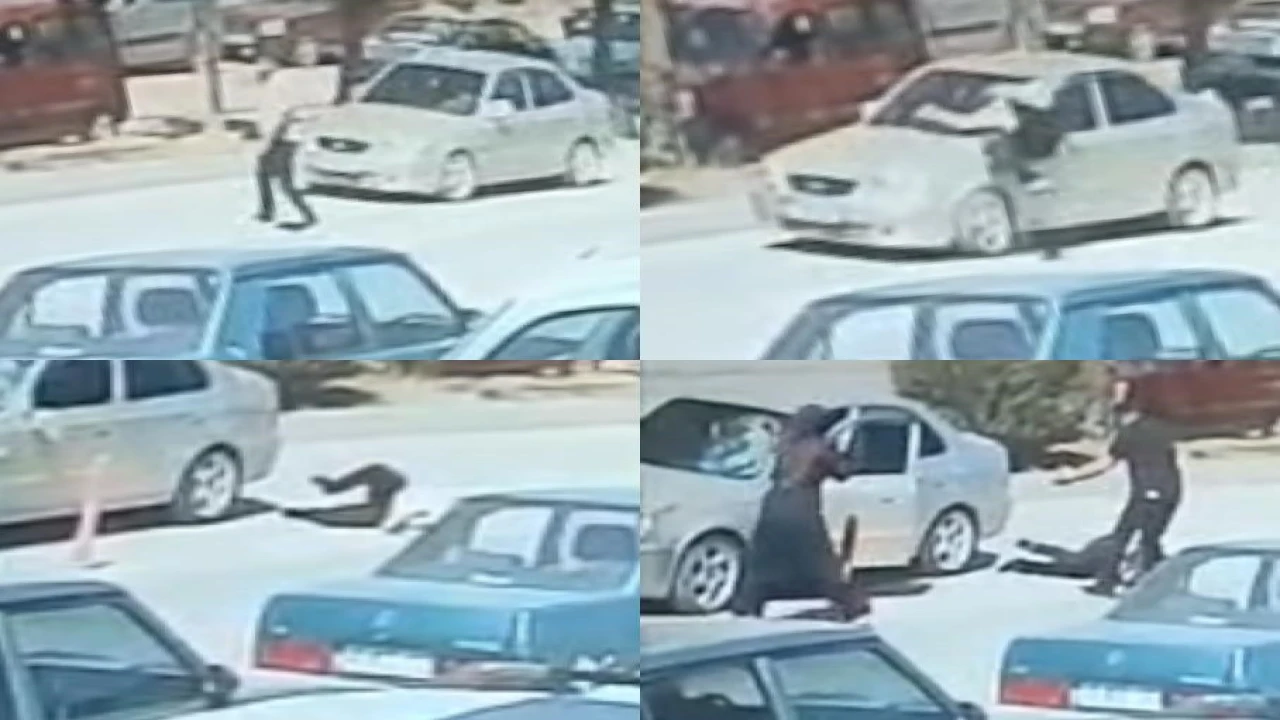 Otomobil yayaya çarptı: O anlar kamerada