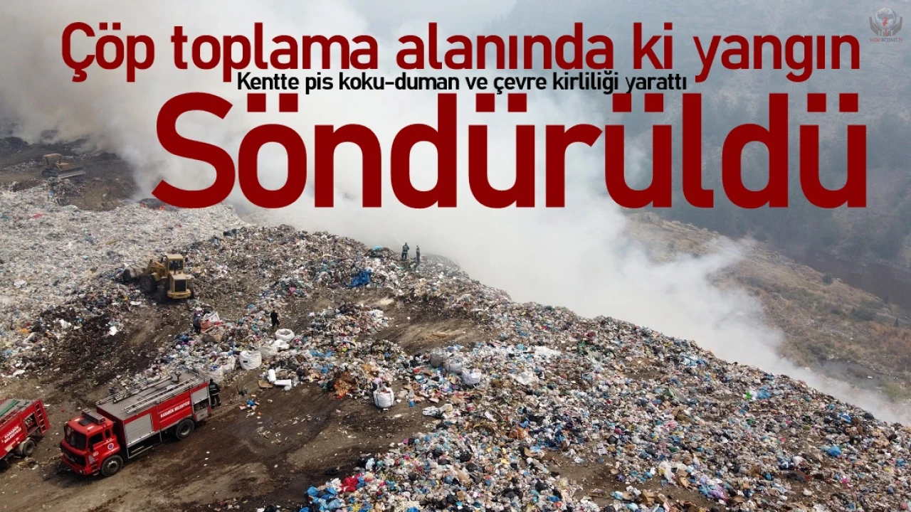 Samandağda çöplük yangını