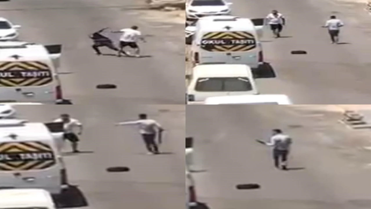 Silahlı kavga kamerada: 1 yaralı