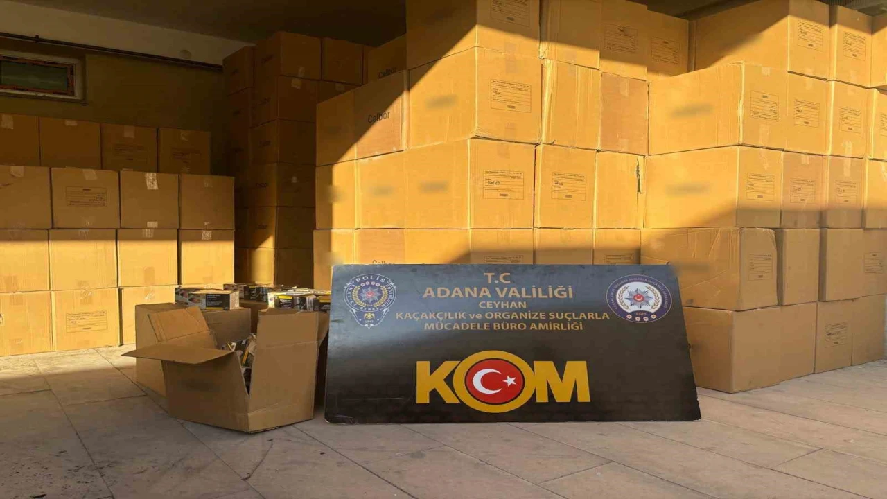 Adanada 11 milyon 730 bin kaçak makaron ele geçirildi: 5 gözaltı