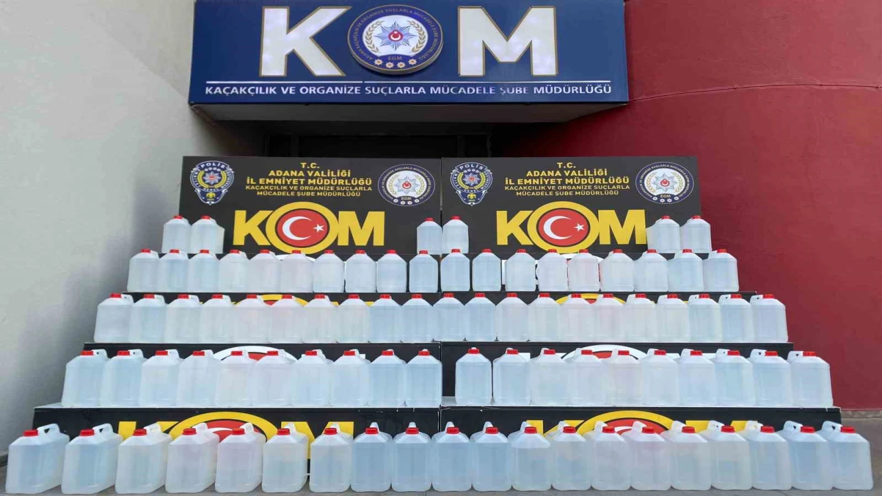 Adanada kaçak etil alkol operasyonu: 3 gözaltı
