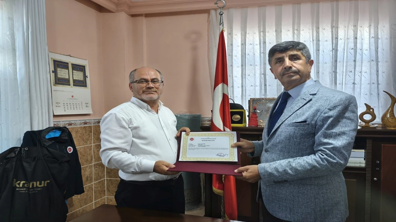 Anamurda müftülük personeline başarı belgesi