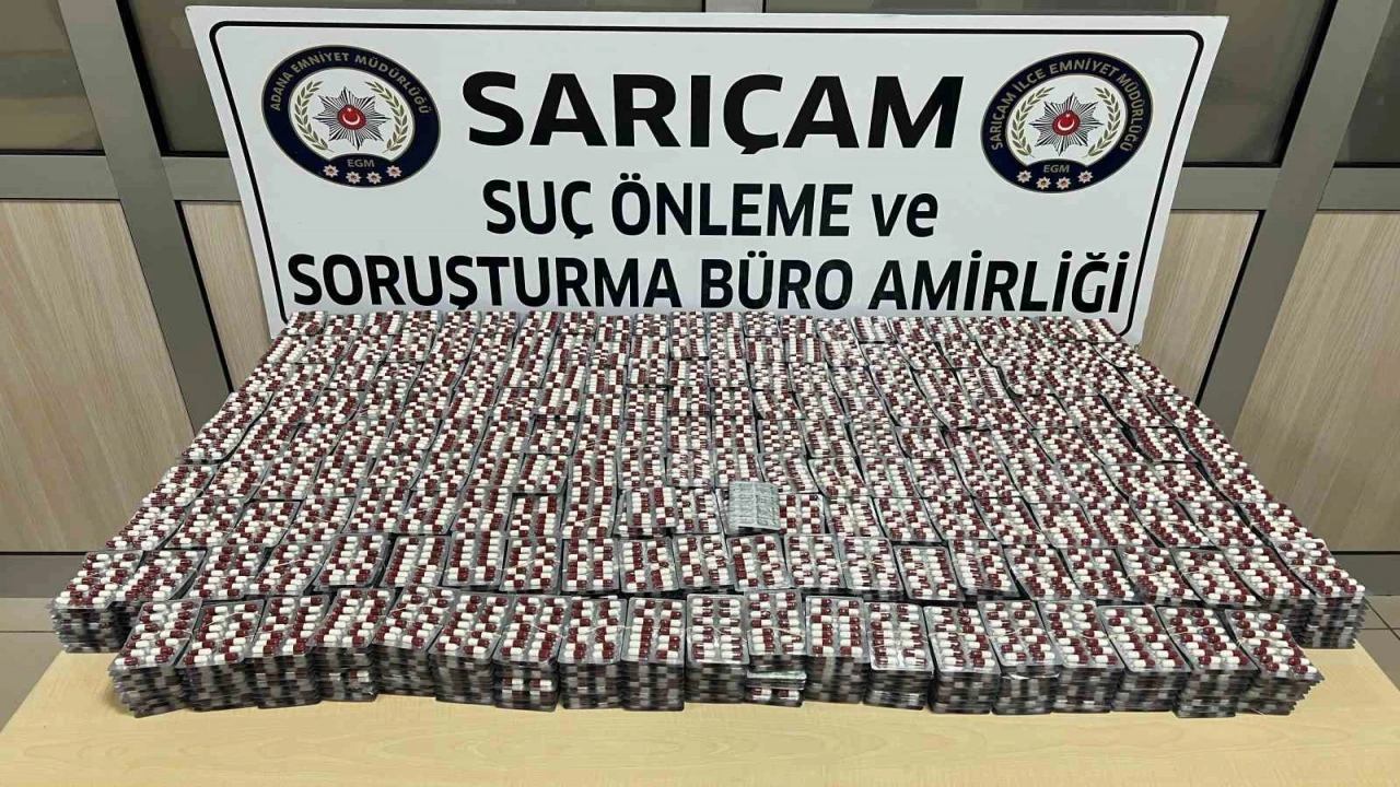 Apartman dairesine yapılan baskında 27 bin 412 uyuşturucu ele geçirildi