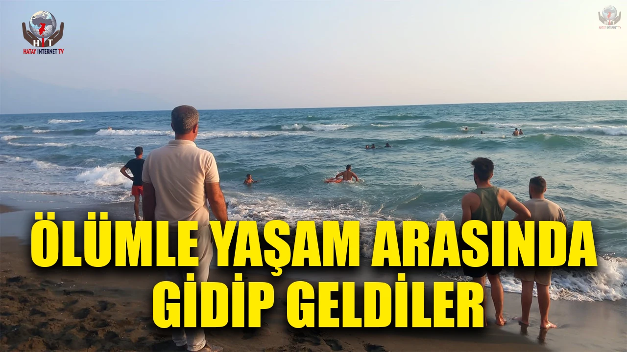 Denizde akıntıya kapılan 3 kız çocuğunun ölümle, yaşam arasındaki mücadele anları kamerada