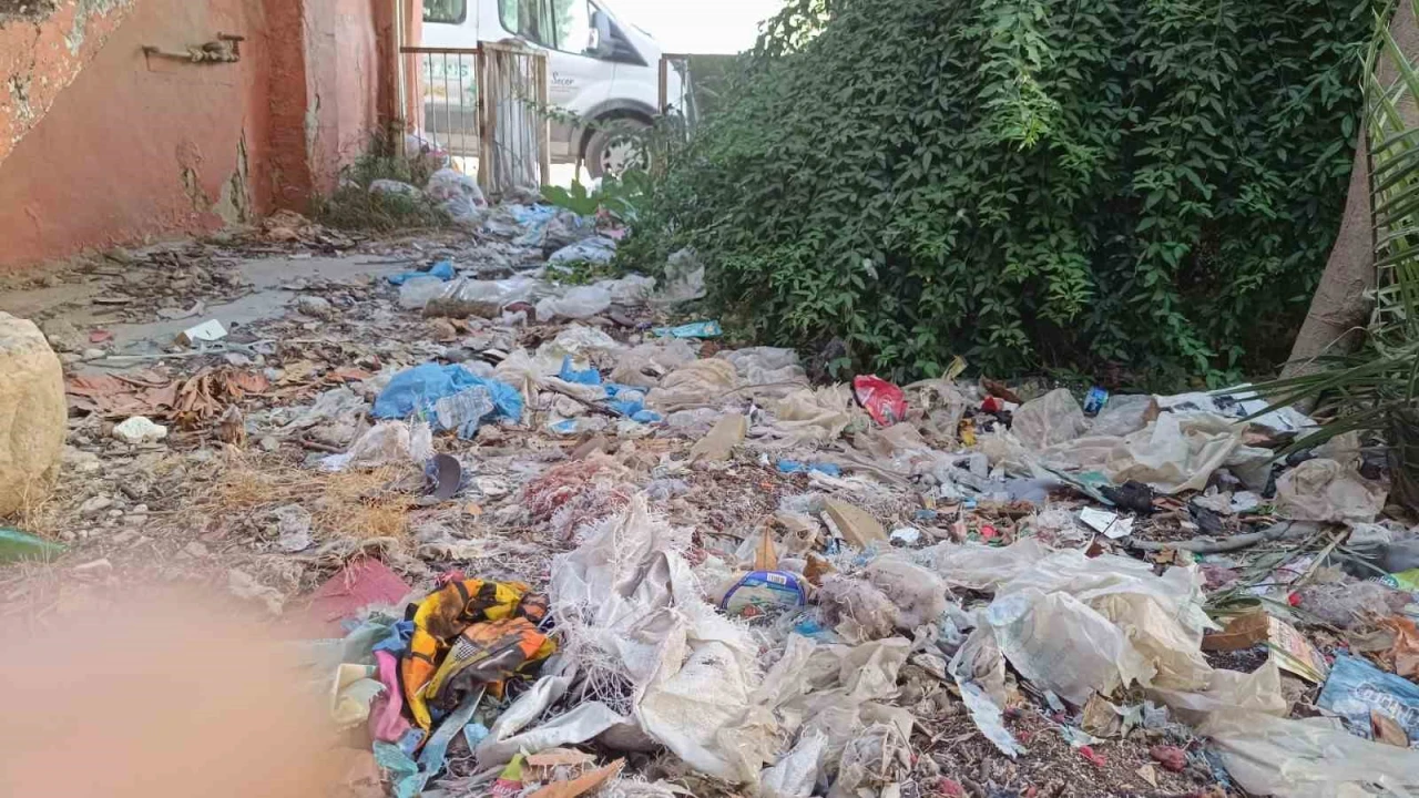 Evin bahçesinden kamyon dolusu çöp çıktı