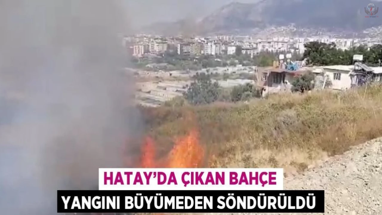 Hatayda çıkan bahçe yangını büyümeden söndürüldü